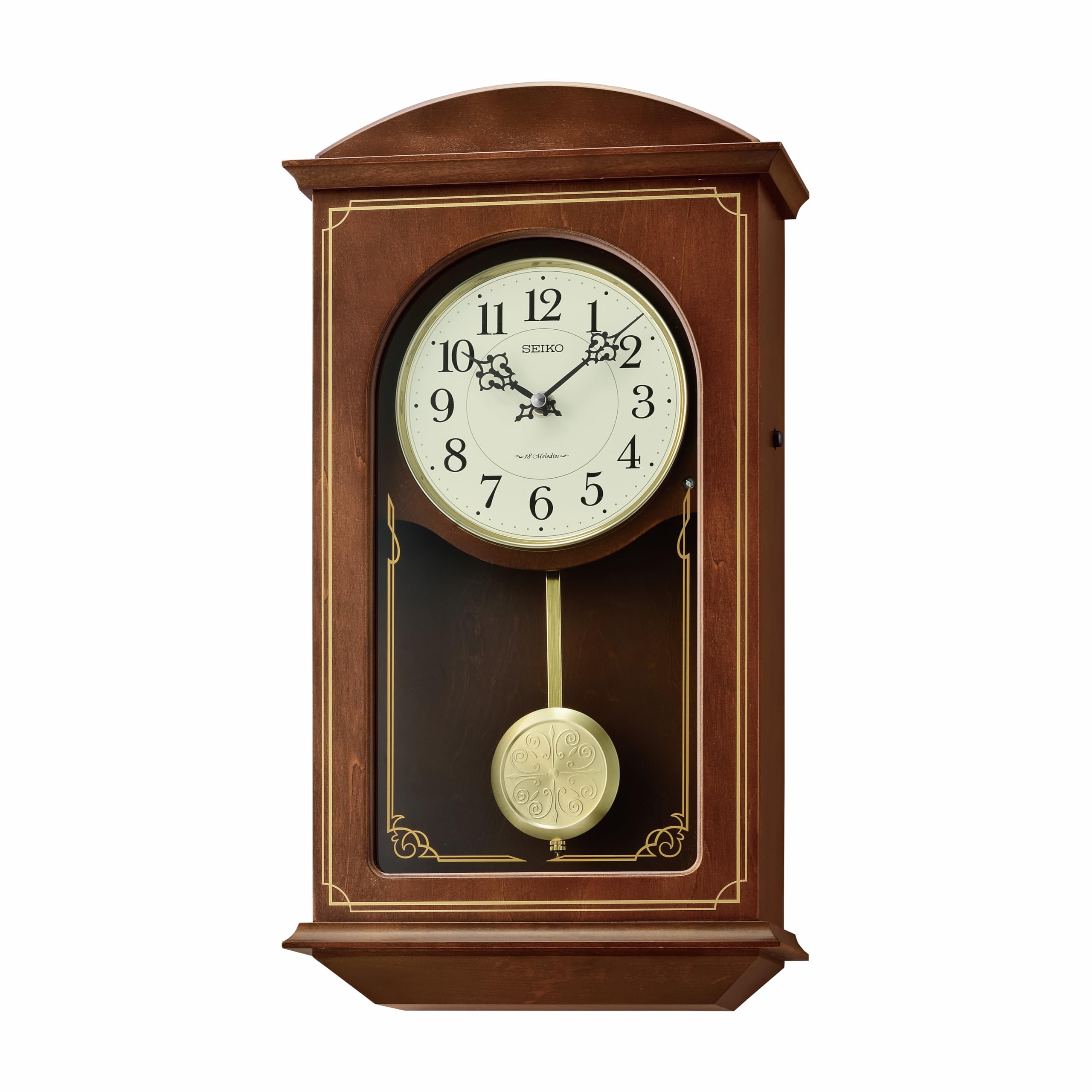 SEIKO Clock ヴィンテージ置時計 ブラウン Amazon.co.jp: Seiko Anne 音が出ない振り子壁掛け時計